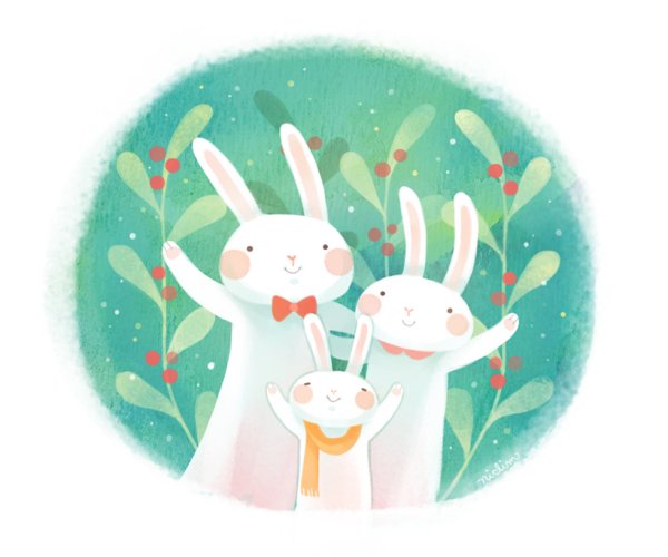 Милые мультяшные семьи