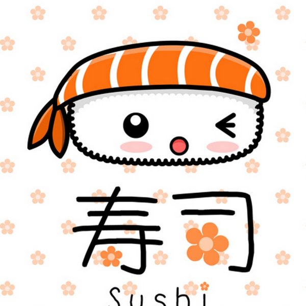 Кавайные рисунки суши
