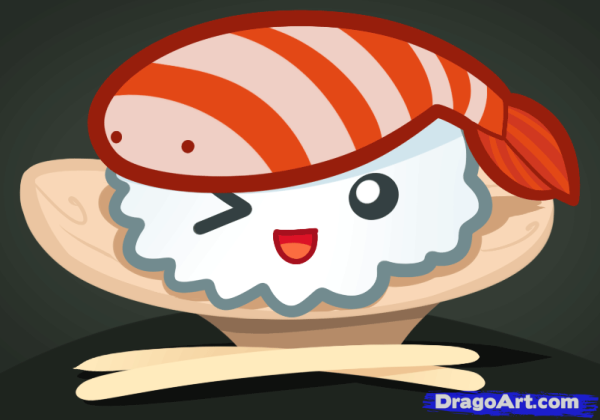 Суши роллы аниме