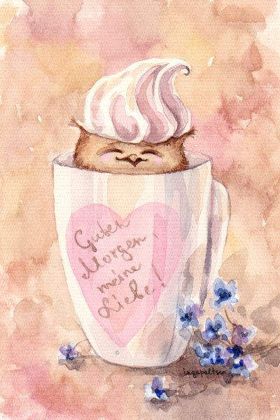 Милые открытки акварелью