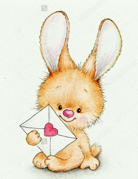 Милые зверюшки с сердечками