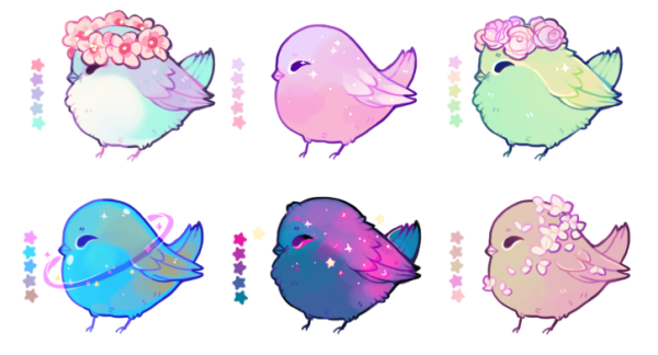 Милые птички для срисовки