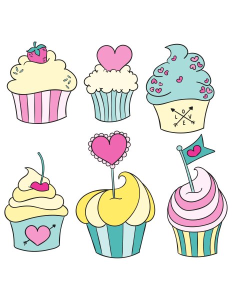 Наклейки кексики