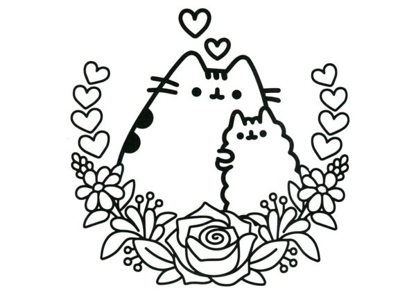 Кот Пушин раскраска