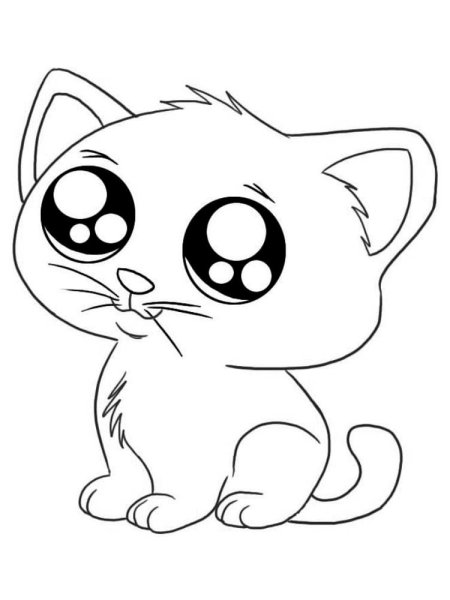 Котенок. Раскраска