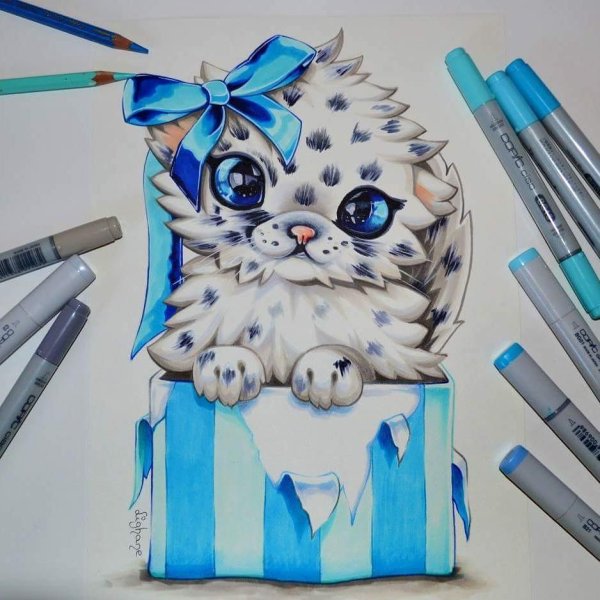 Рисунки маркерами