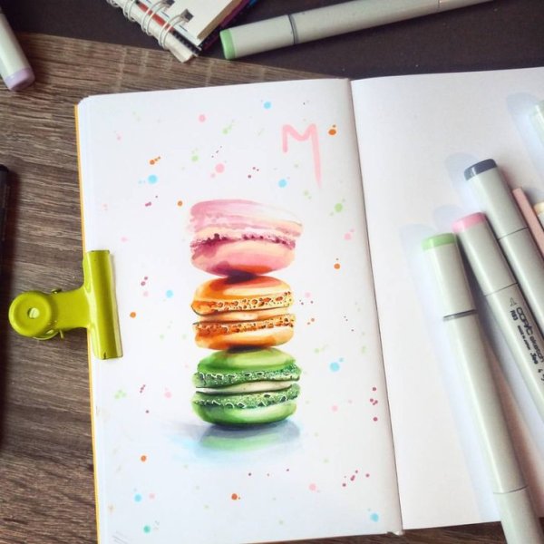 Легкий скетч маркерами