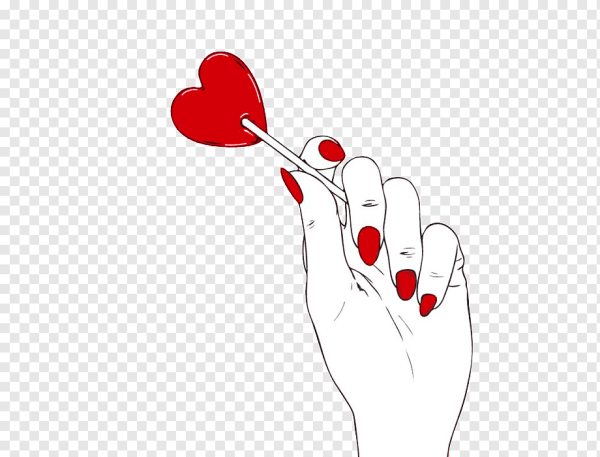 Рука с маникюром рисунок