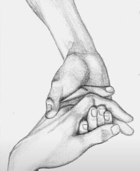 Рука за руку карандашом