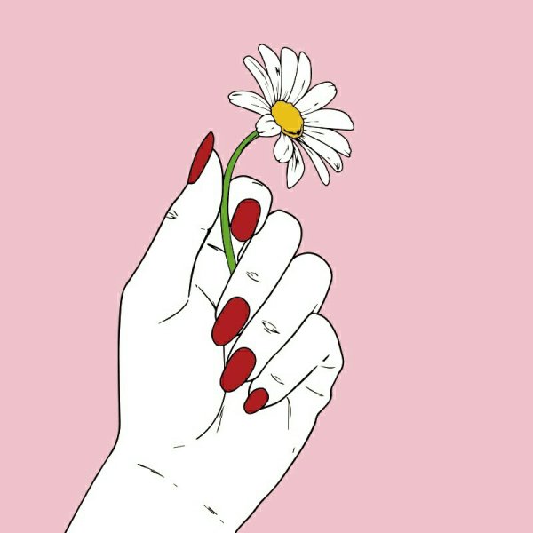 Нарисованная рука с ногтями