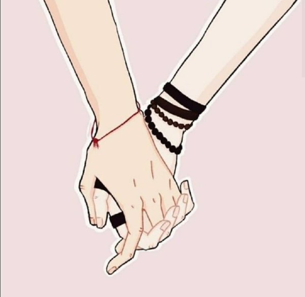 Держание за руки аниме