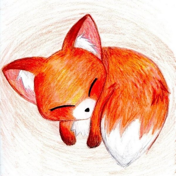 Лисенок рисунок
