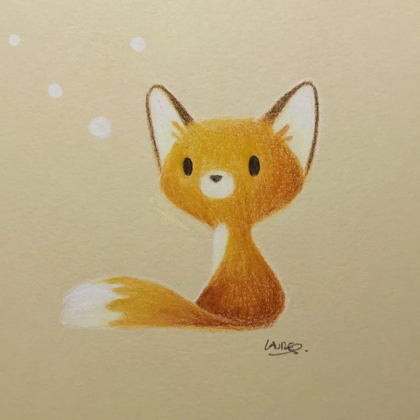Милые лисички для срисовки