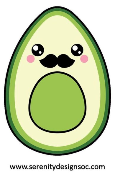 Кавайные мордочки авокадо