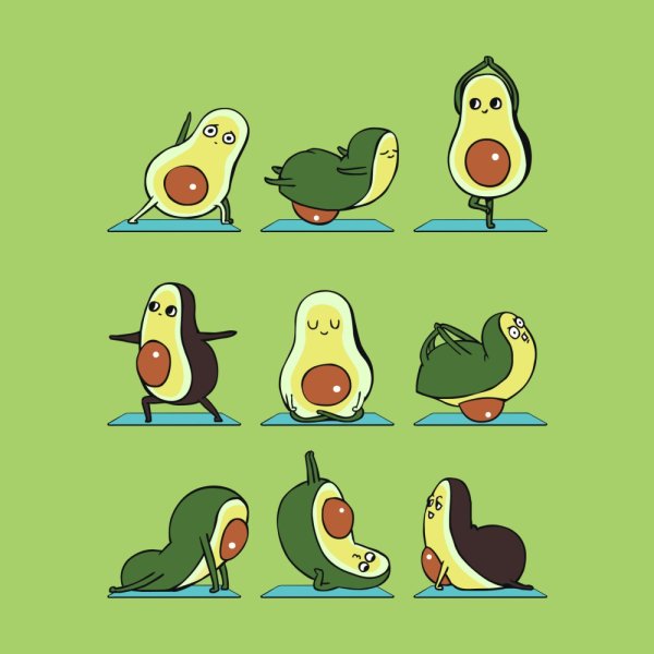 Забавные рисование авокадо