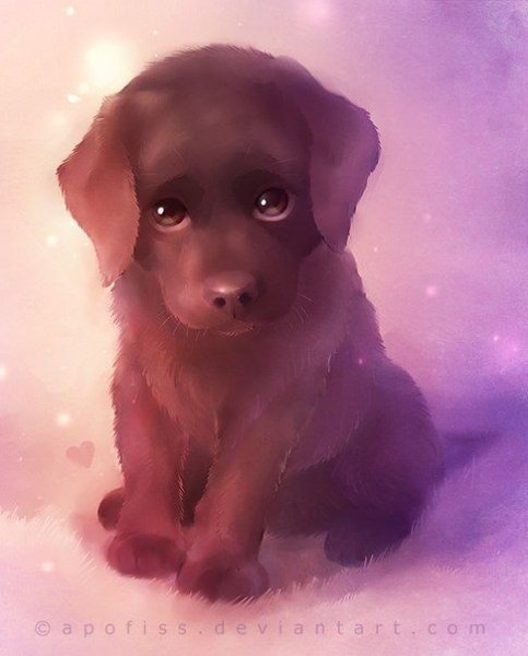 Милый щенок арт