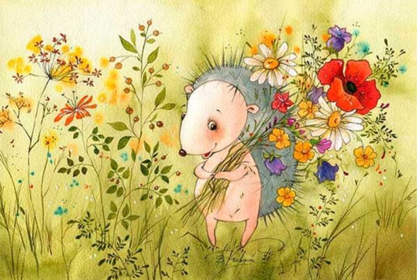 Художник Виктория Кирдий ежики