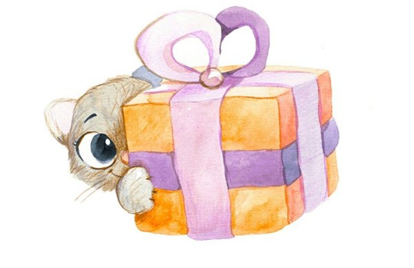 Нарисовать подарок на день рождения