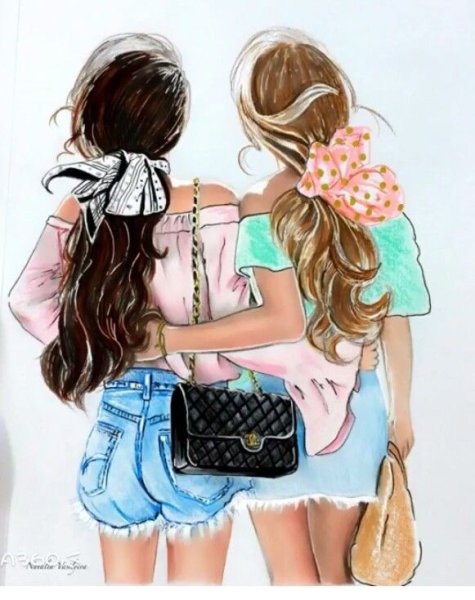 Подруги рисунок