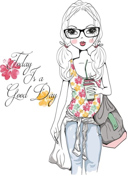 Мультяшные модные девушки