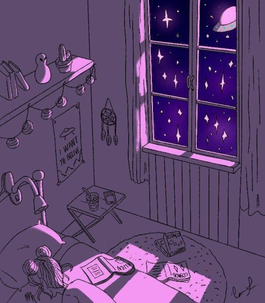 Нарисованная эстетичная комната