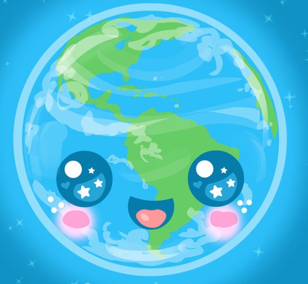 Милый рисунок планеты