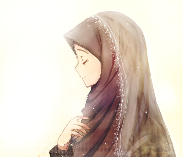 Девушка в хиджабе мультяшный