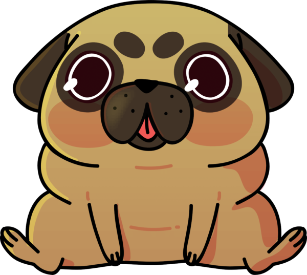 Мопсик мультяшный