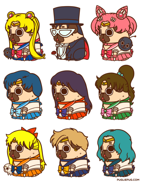 Кавайные мопсы