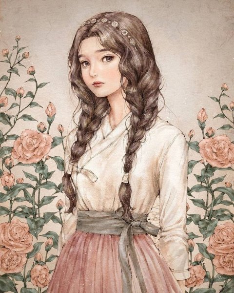 Красивая девушка рисунок