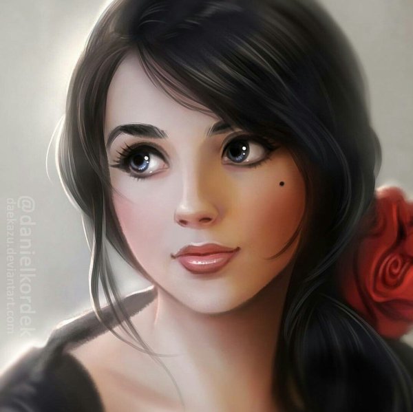 Лицо девушки мультяшное красивое