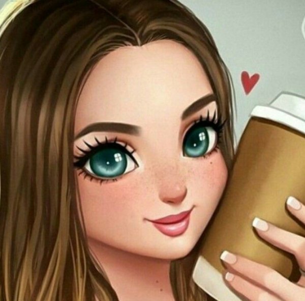 Красивые рисунки милых девушек