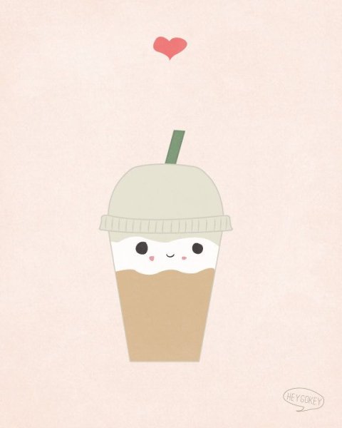 Каваи кофе для срисовки