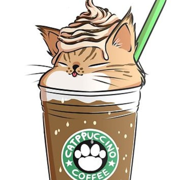 Кавайная кошечка в кружке