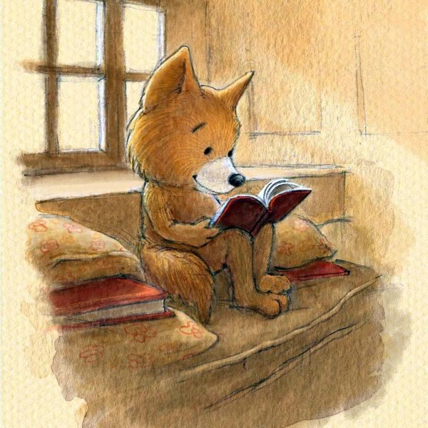 Лиса с книгой