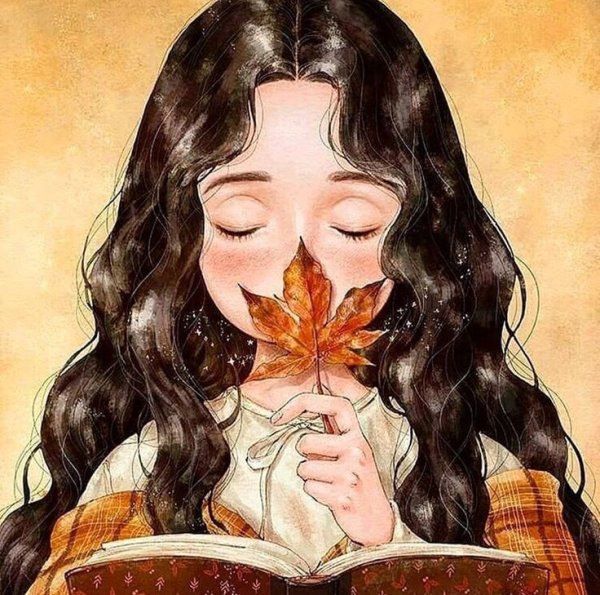 Девушка с книжкой арт