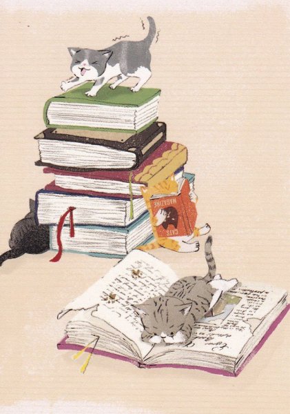 Книга с изображением кошек