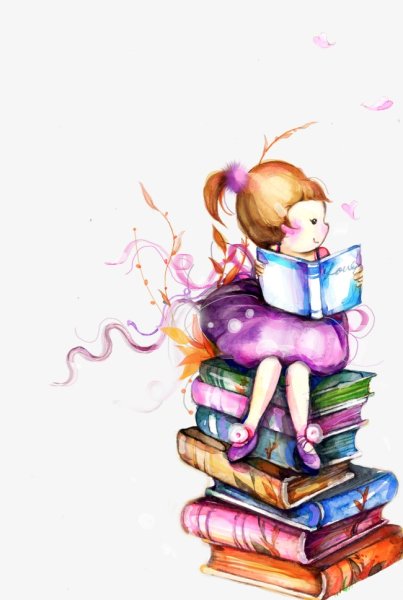 Нарисовать девочку с книжкой