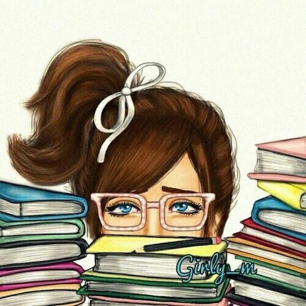Аватар девушка с книгой