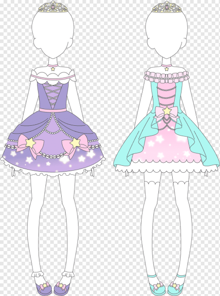 Девушка в платье аниме