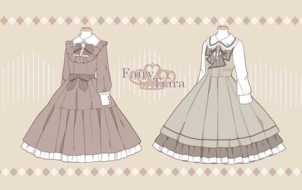 Аниме девушки в пышных платьях