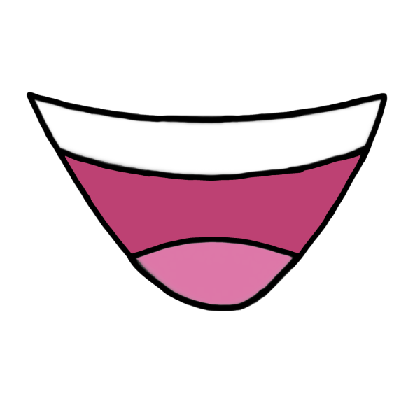 Мультяшный рот без фона