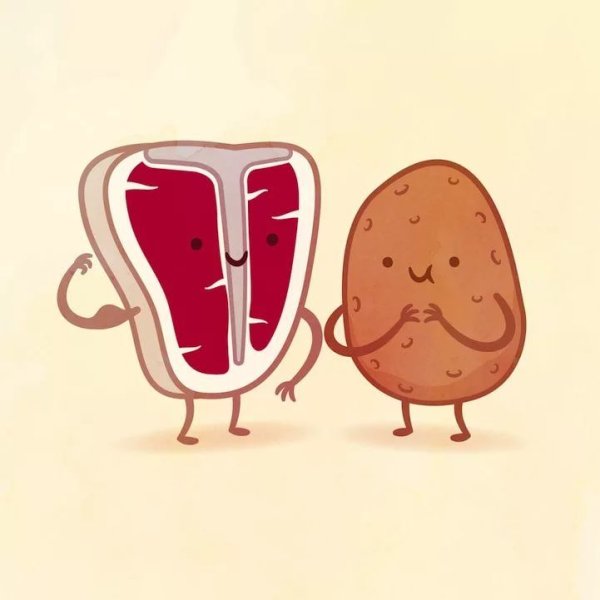 Прикольные рисунки еды