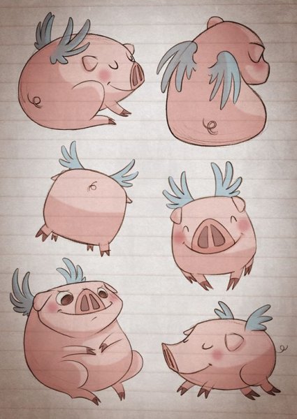 Милые поросята рисунки