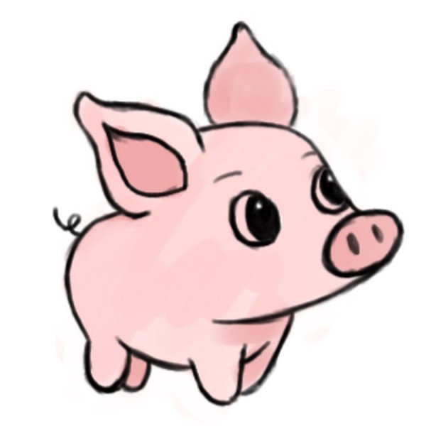 Милый поросенок арт