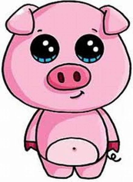 Свинка для срисовки