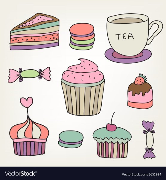 Милые конфеты для срисовки