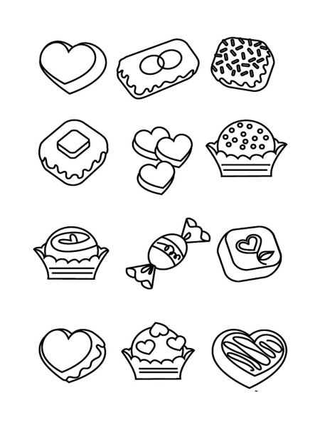 Раскраска конфеты