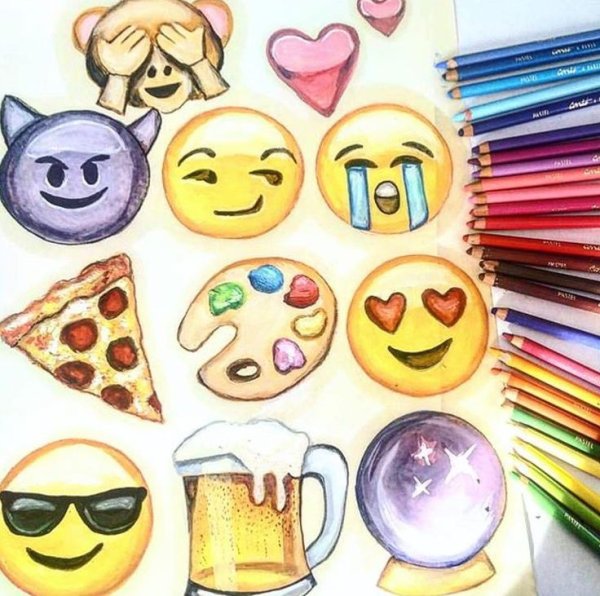 Смайлики для скетчбука