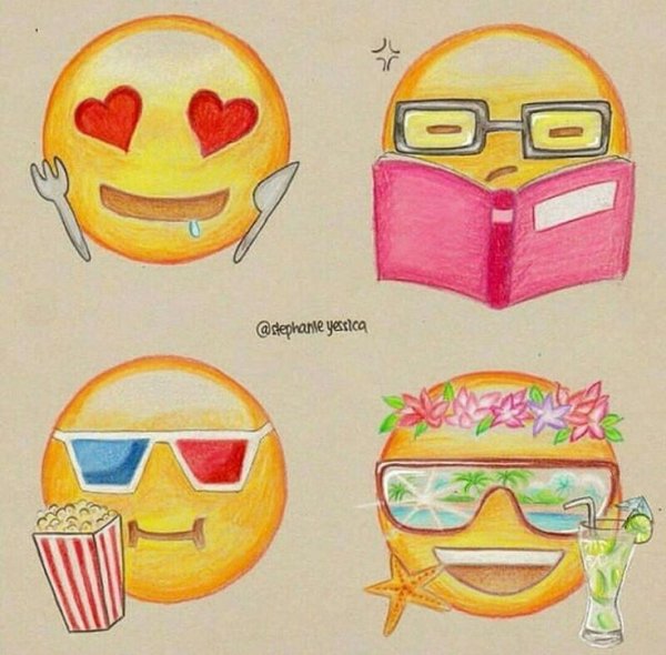 Смайлы для скетчбука